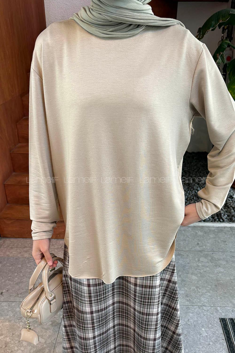 Lamelif Basic Sweat Bej