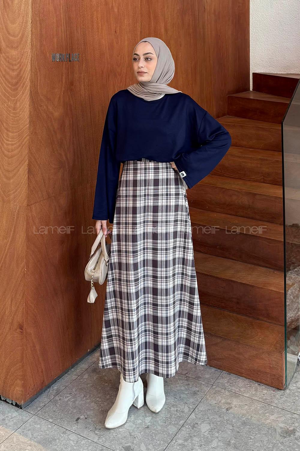 Lamelif Kol Armalı Sweatshirt Lacivert