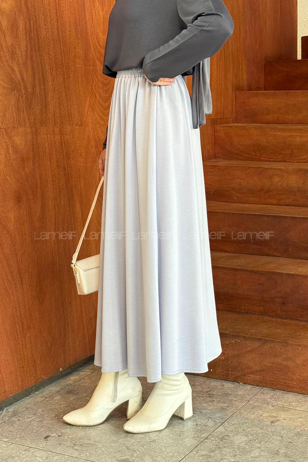 Lamelif Oysho Tesettür Etek Lila