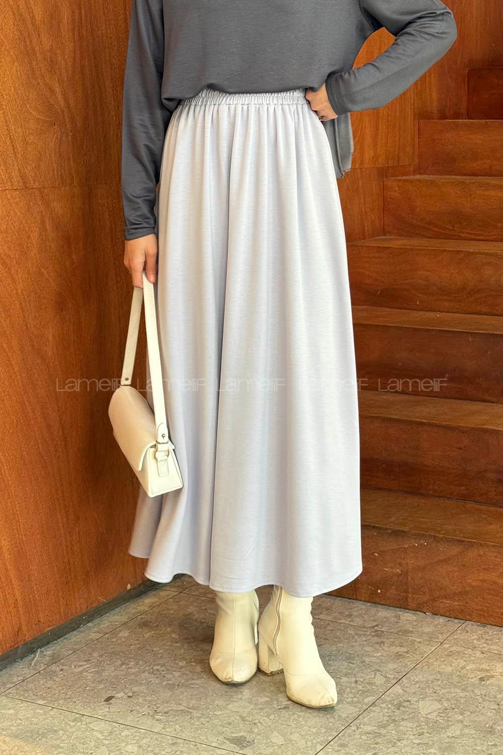 Lamelif Oysho Tesettür Etek Lila