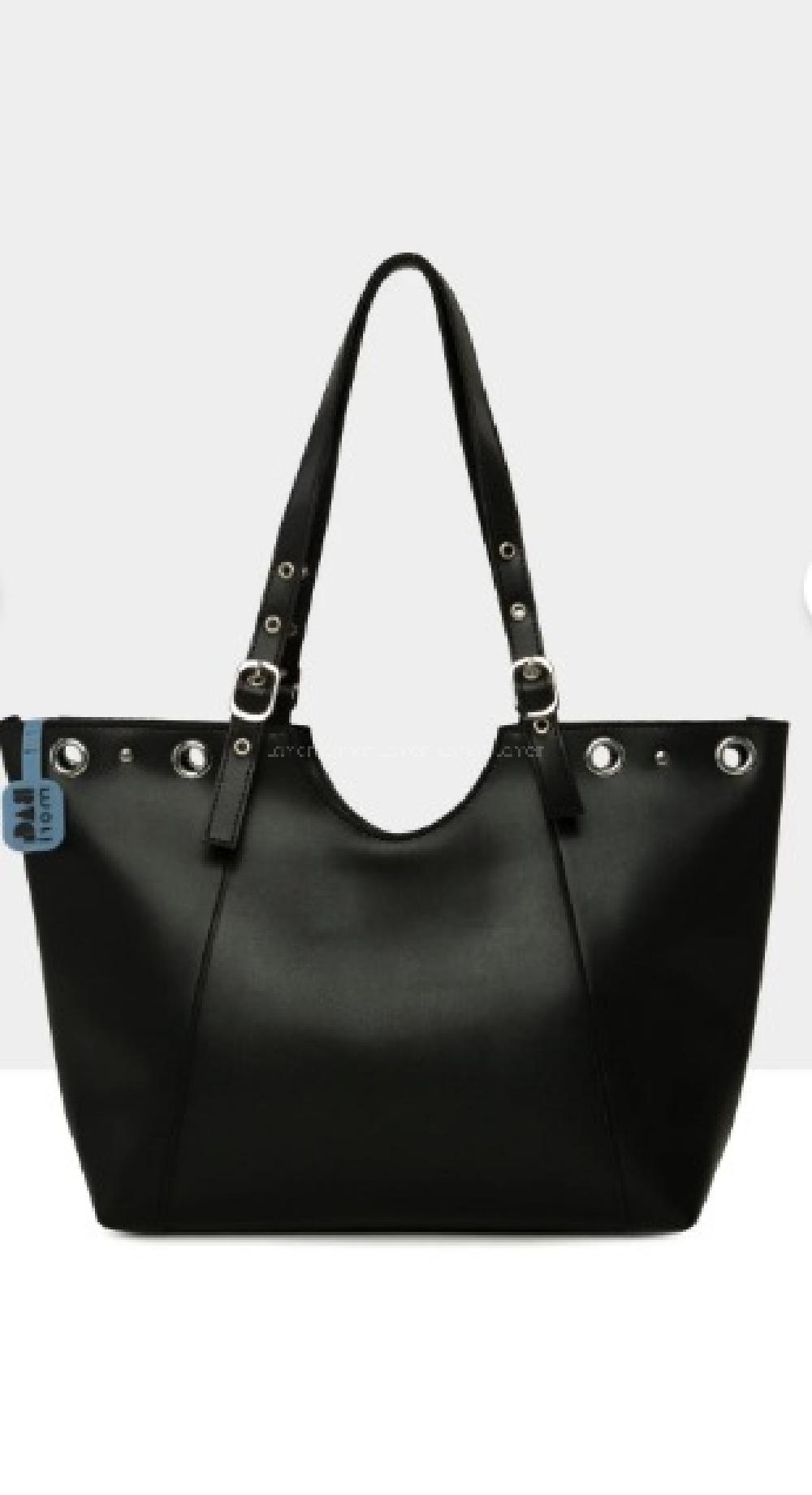Black Buckle Skin Hand Bag Bag