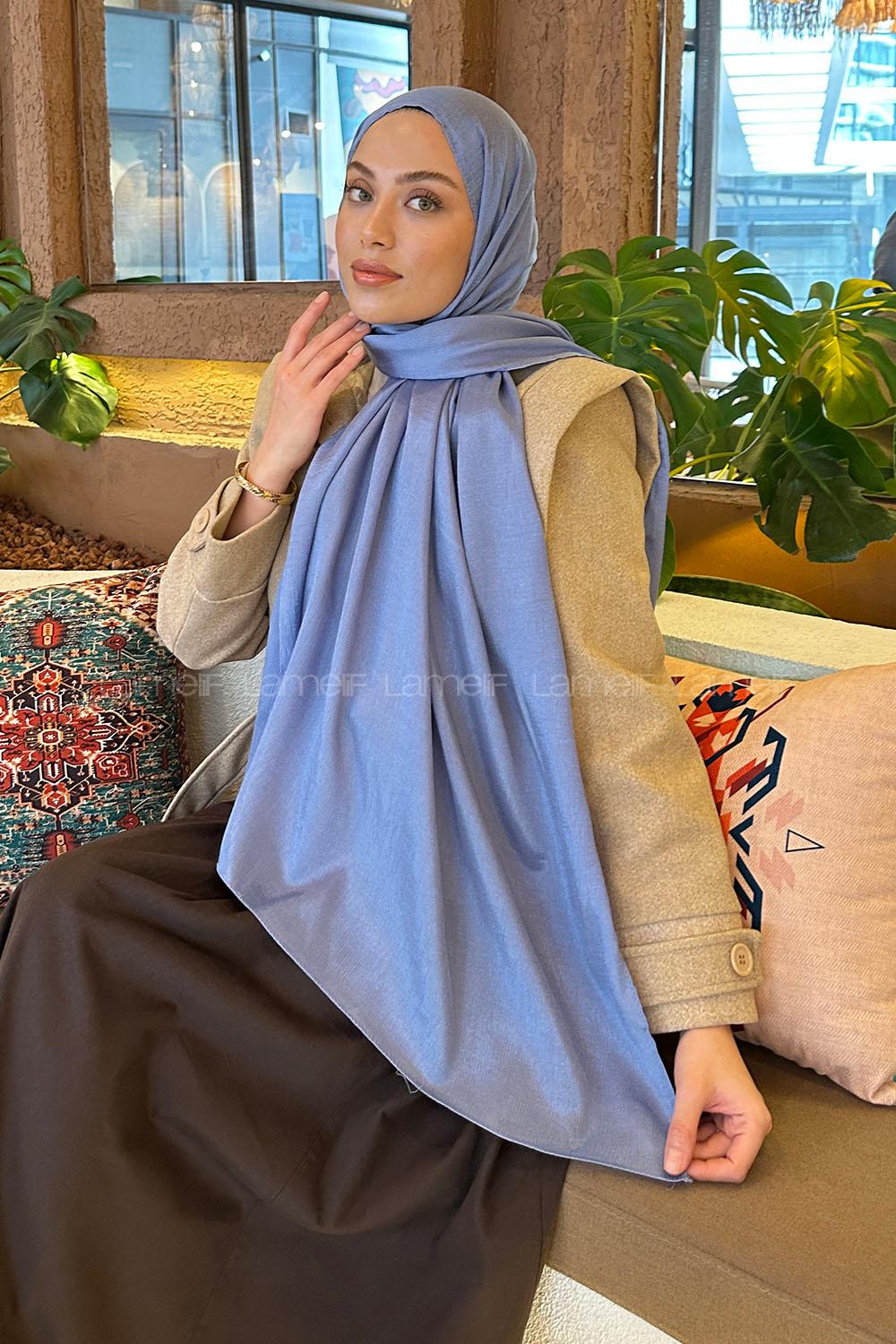 Lamelif Star Şal Gök Mavisi