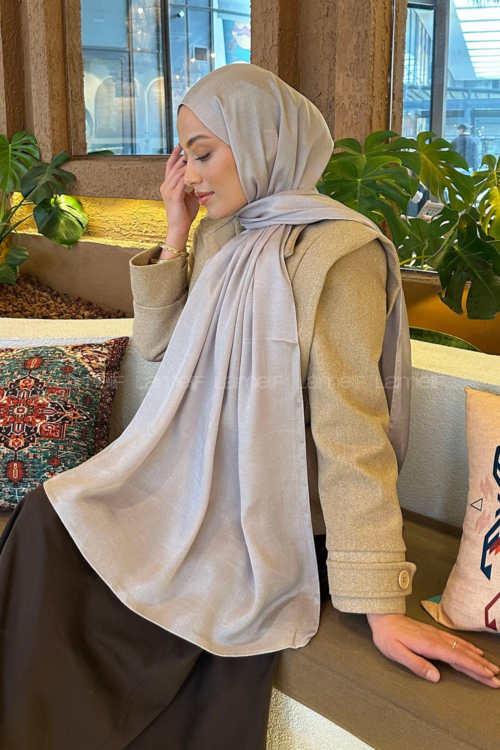 Lamelif Star Şal Gri