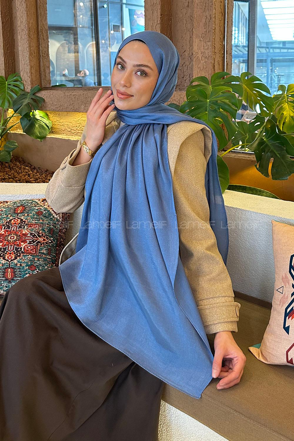 Lamelif Star Şal Kot Mavisi