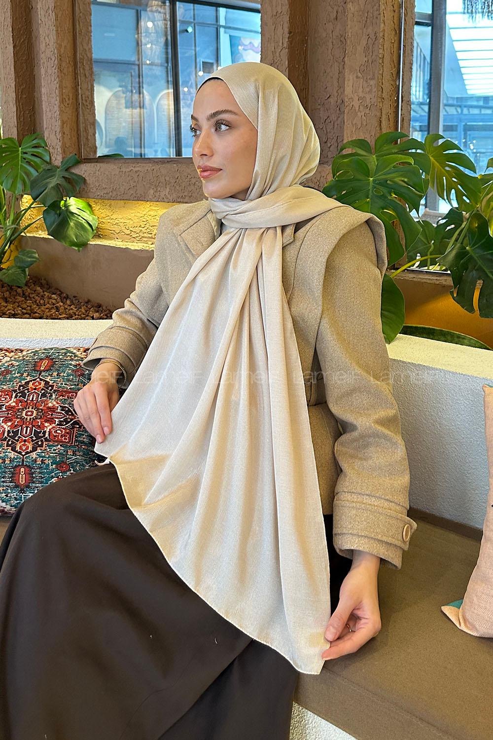Lamelif Star Şal Koyu Bej