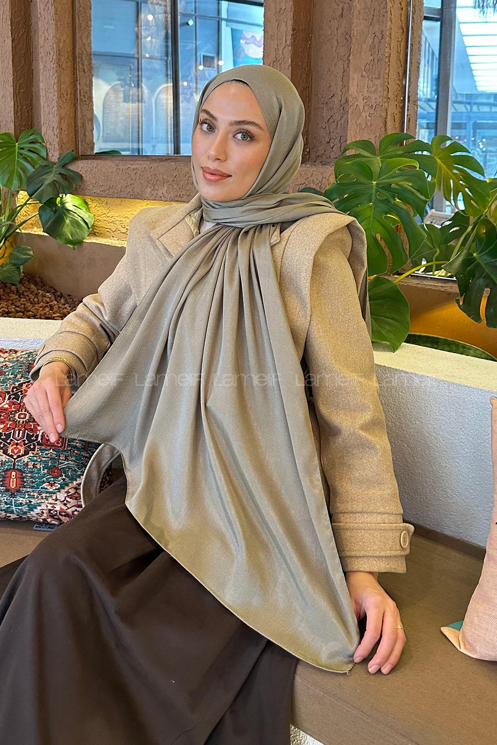 Lamelif Star Şal Küf Yeşili