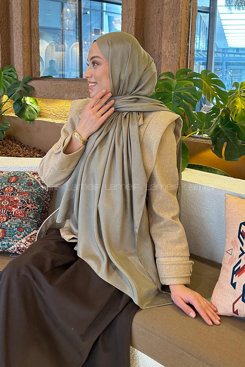 Lamelif Star Şal Küf Yeşili