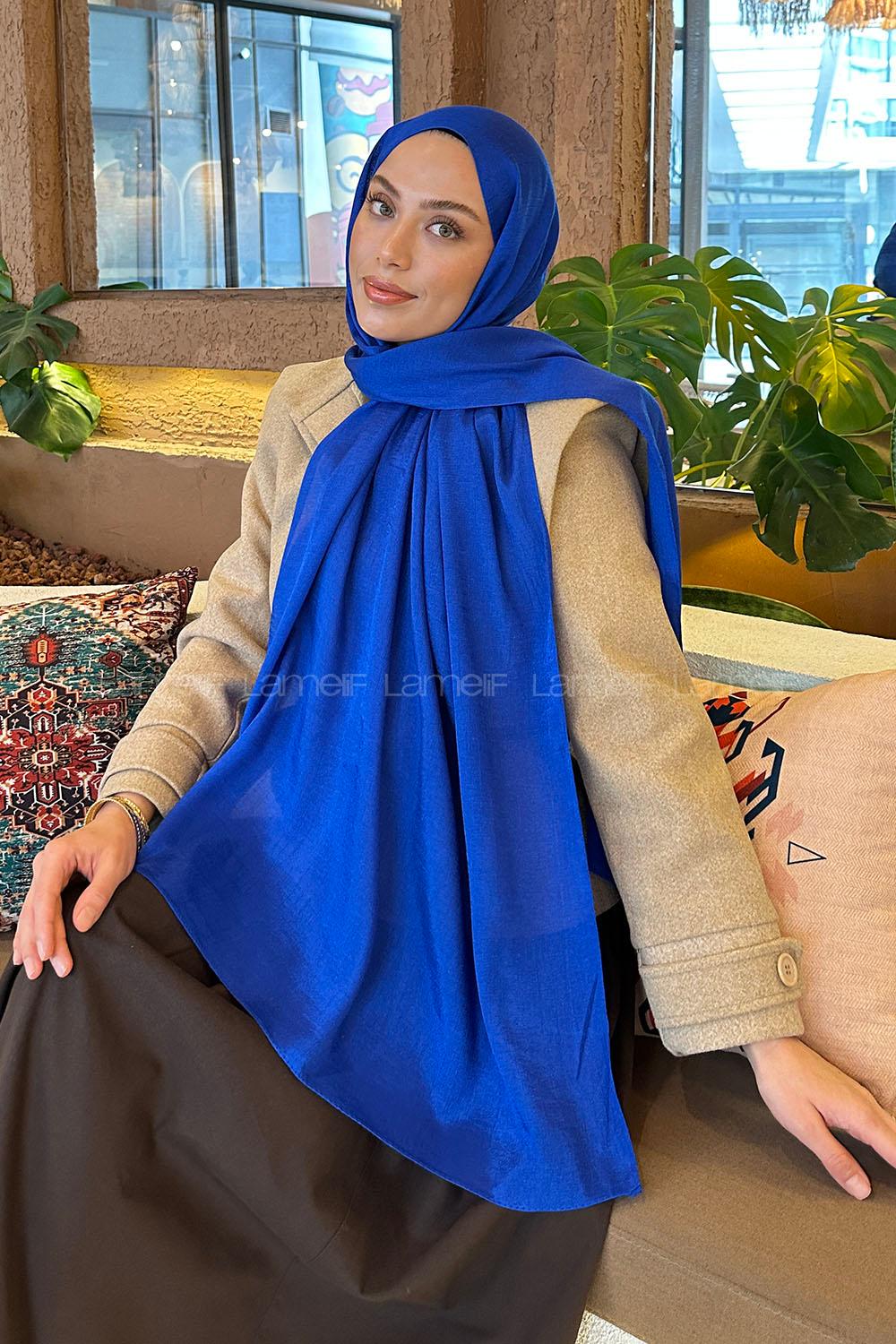 Lamelif Star Şal Saks Mavisi