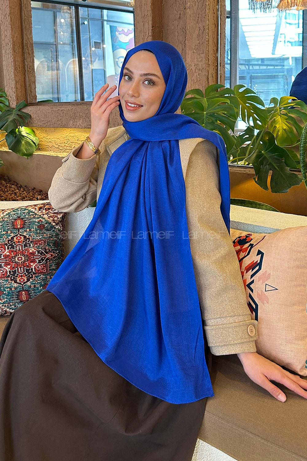 Lamelif Star Şal Saks Mavisi