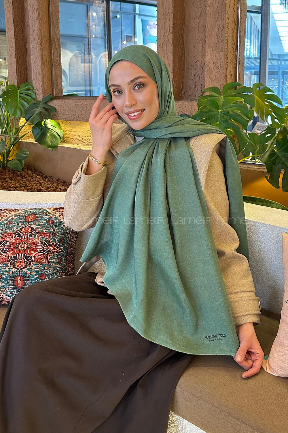 Lamelif Star Şal Yaprak Yeşili