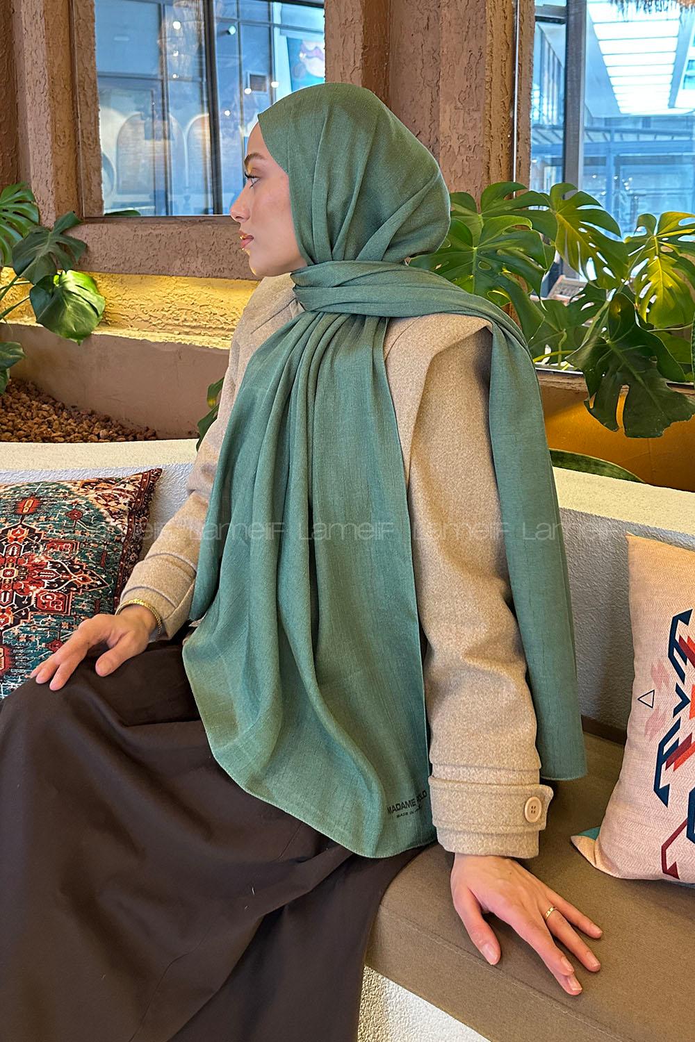 Lamelif Star Şal Yaprak Yeşili