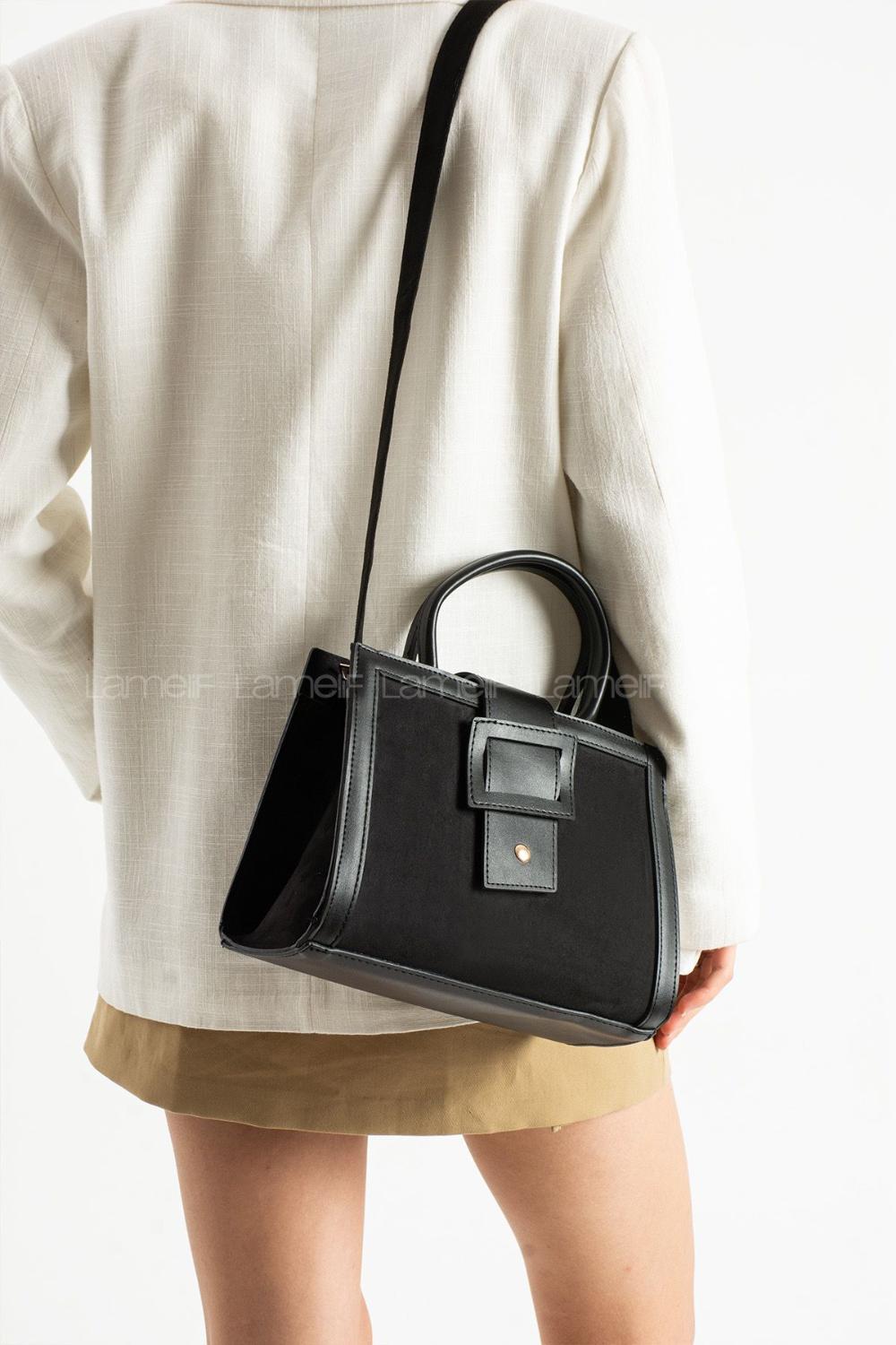 Lamelif Büyük Kadın El Ve Omuz Çanta Siyah