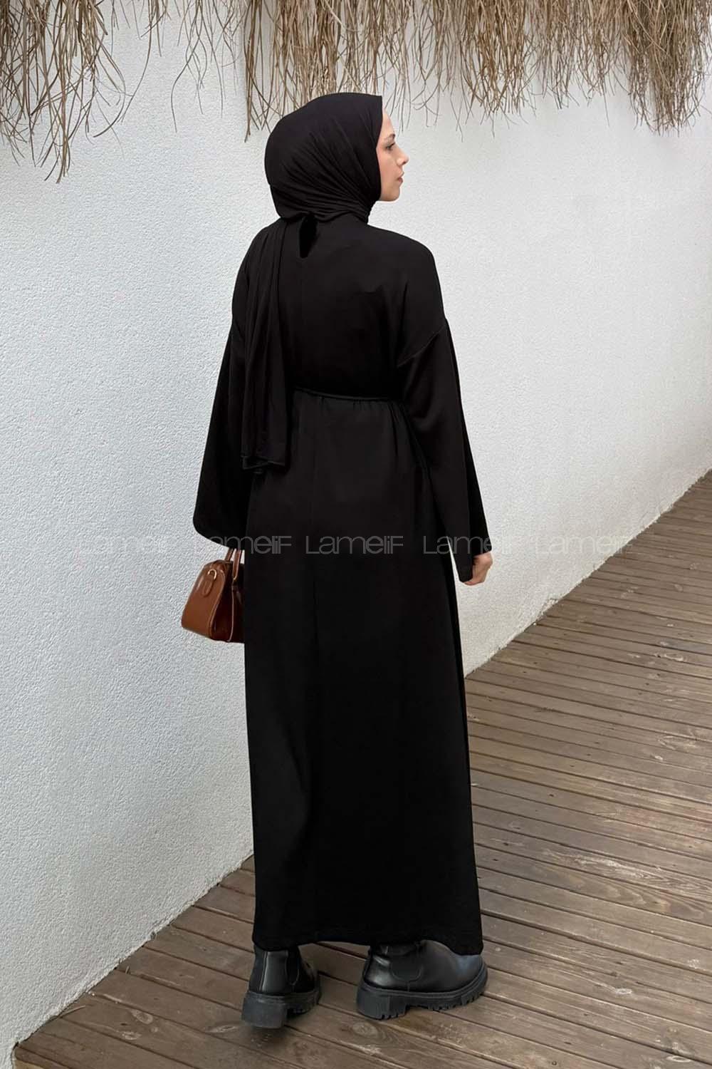 Lamelif İki İplik Oysho Elbise  Siyah