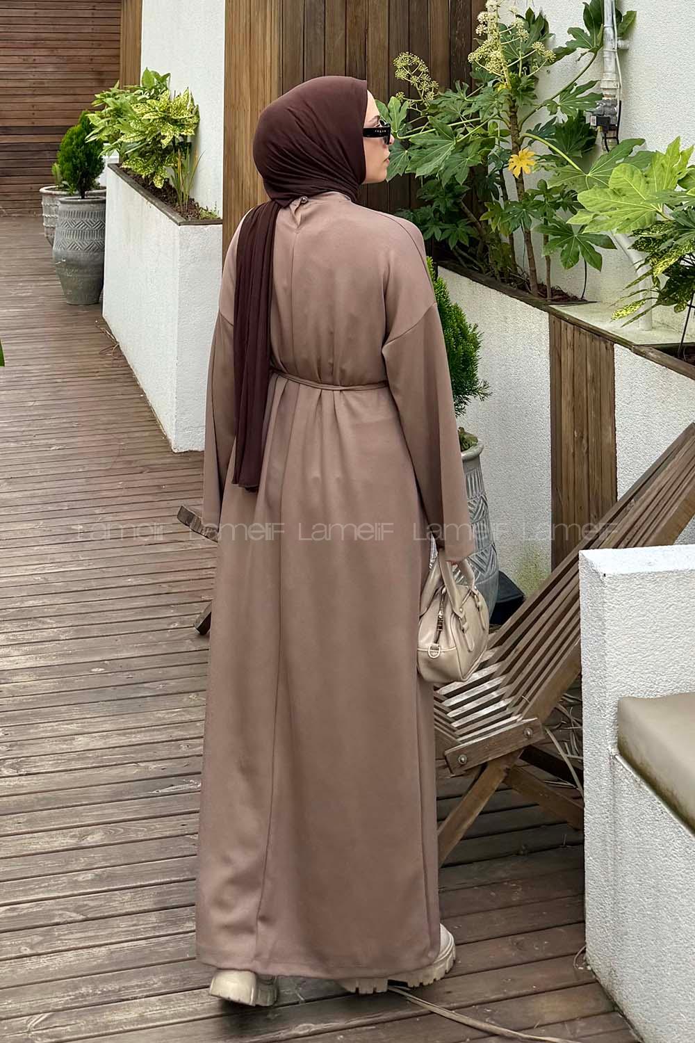 Lamelif İki İplik Oysho Elbise  Soft Kahve