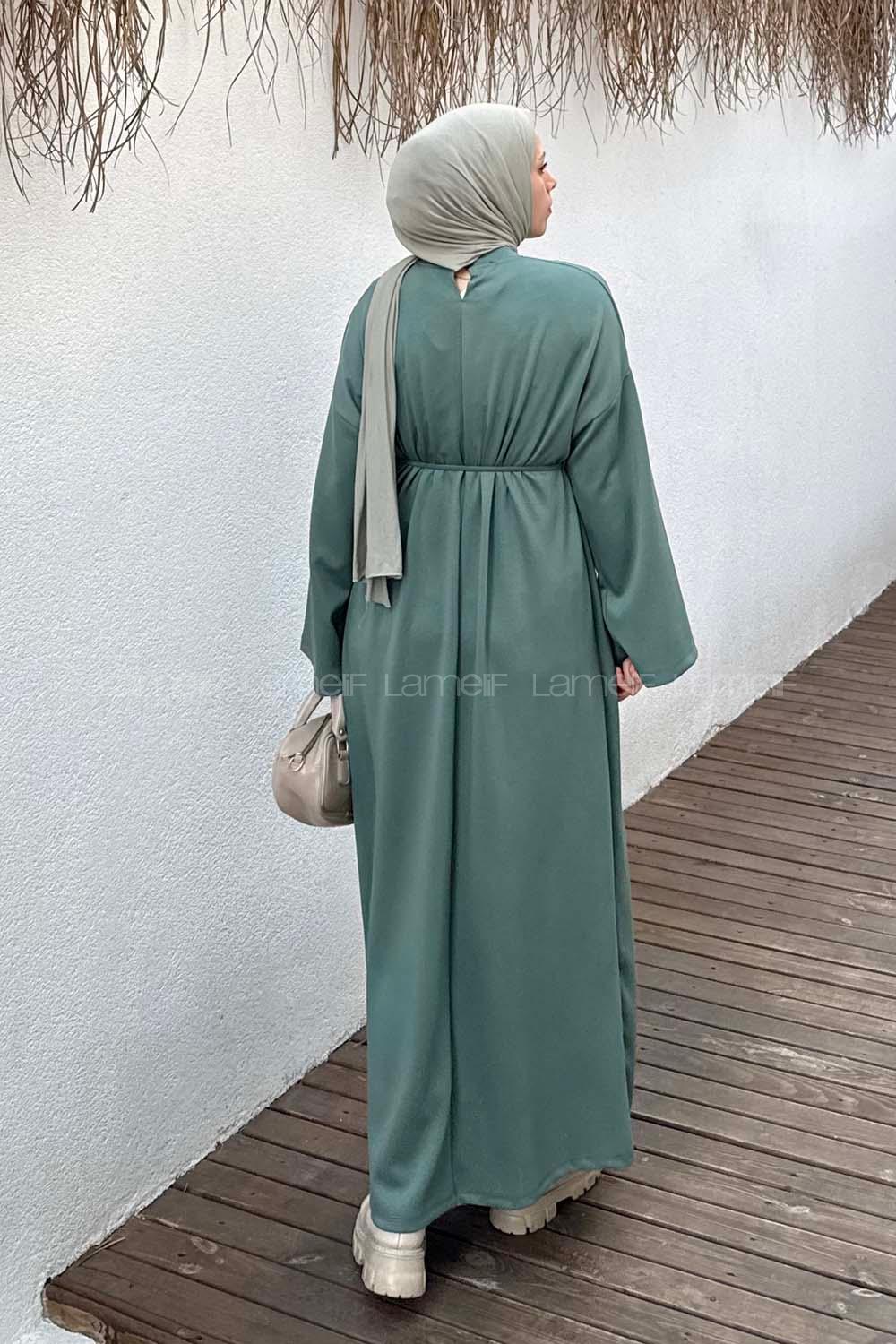 Lamelif İki İplik Oysho Elbise  Yeşil