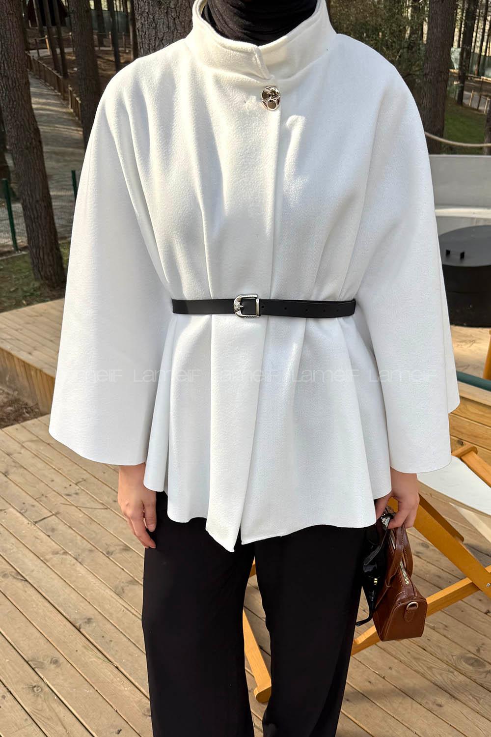 Lamelif Kemerli Panço Beyaz