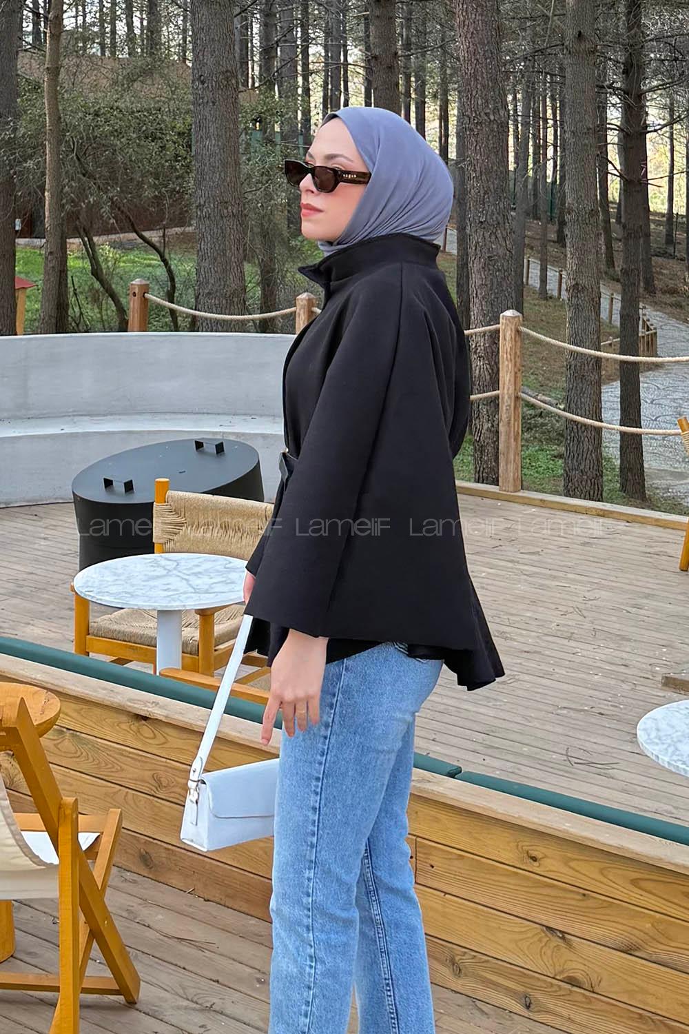 Lamelif Kemerli Panço Siyah