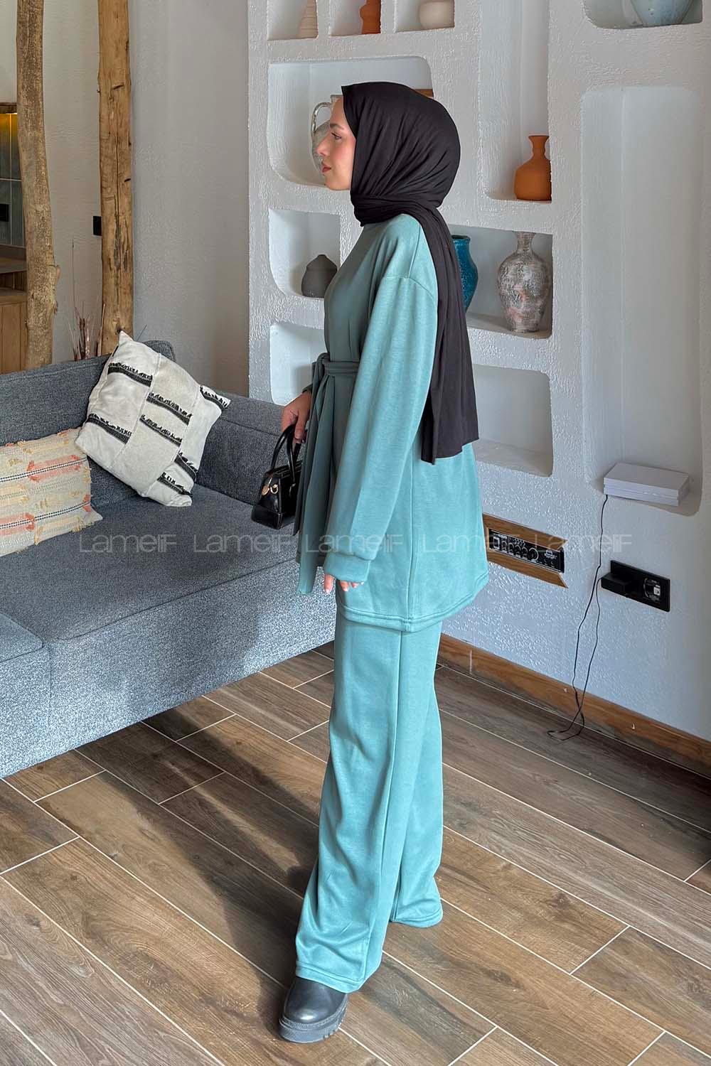 Lamelif Oysho Bağlama Detaylı İkili Takım Çağla Yeşili