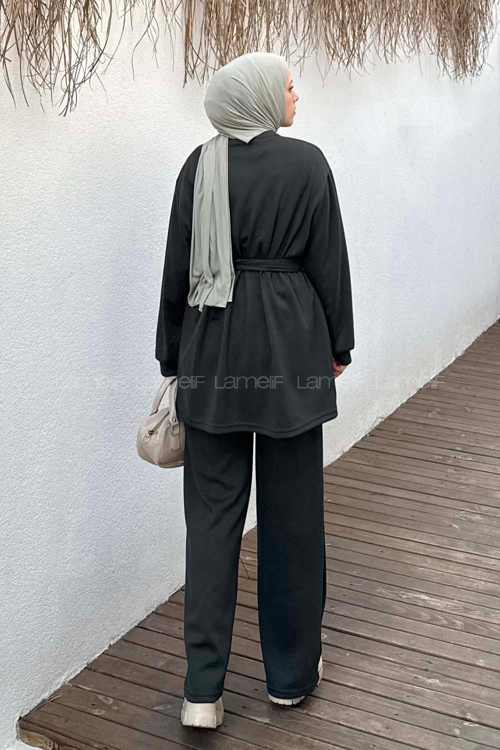 Lamelif Oysho Bağlama Detaylı İkili Takım Haki