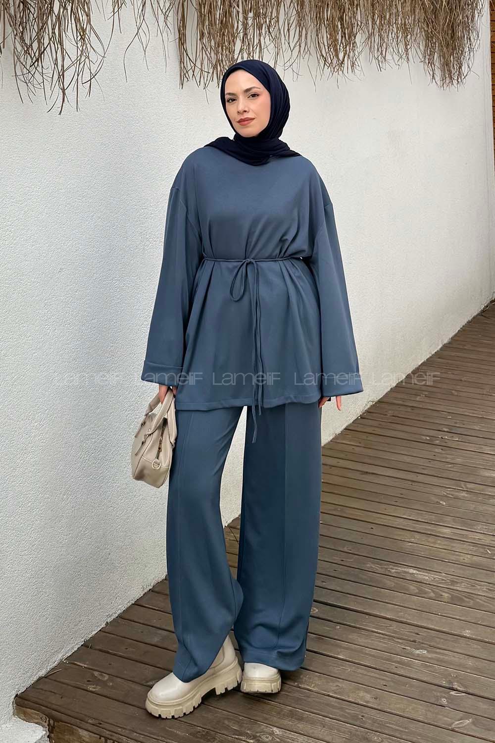 Lamelif Oysho İkili Tesettür Takım Antrasit