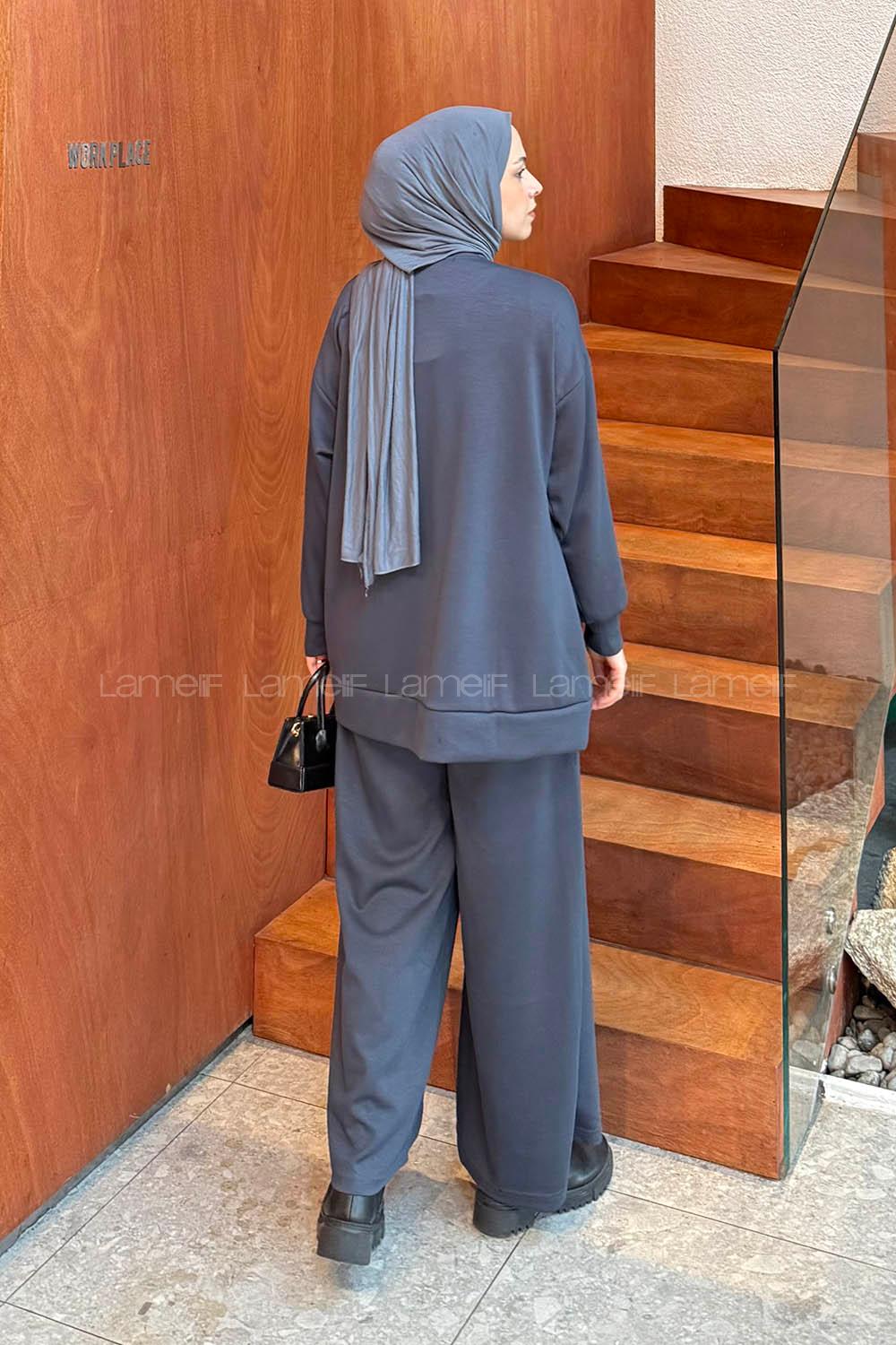 Lamelif Armalı Basic Oysho Takım Antrasit