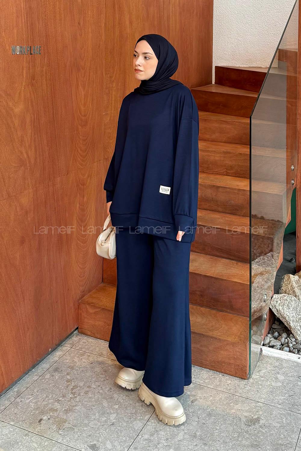 Lamelif Armalı Basic Oysho Takım Lacivert