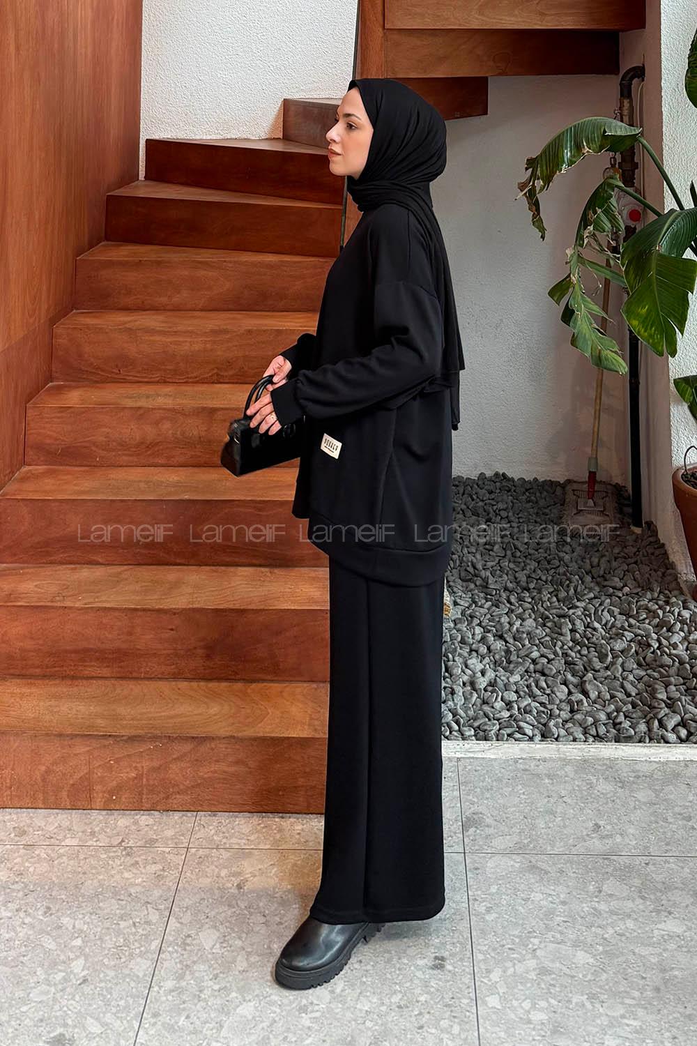 Lamelif Armalı Basic Oysho Takım Siyah