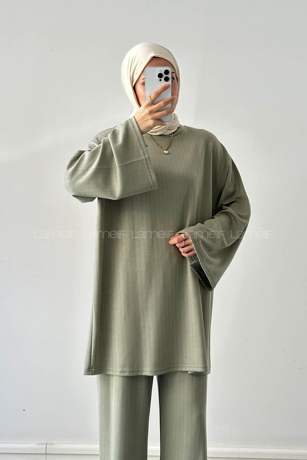 Lamelif Oysho Pantolonlu Takım Mint Yeşili