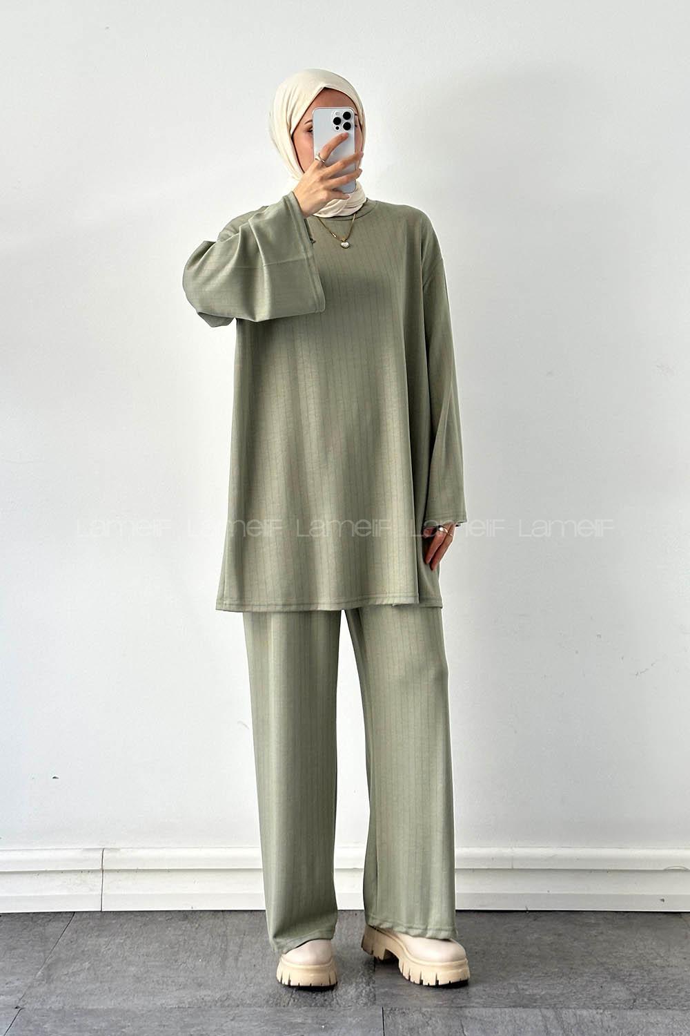 Lamelif Oysho Pantolonlu Takım Mint Yeşili