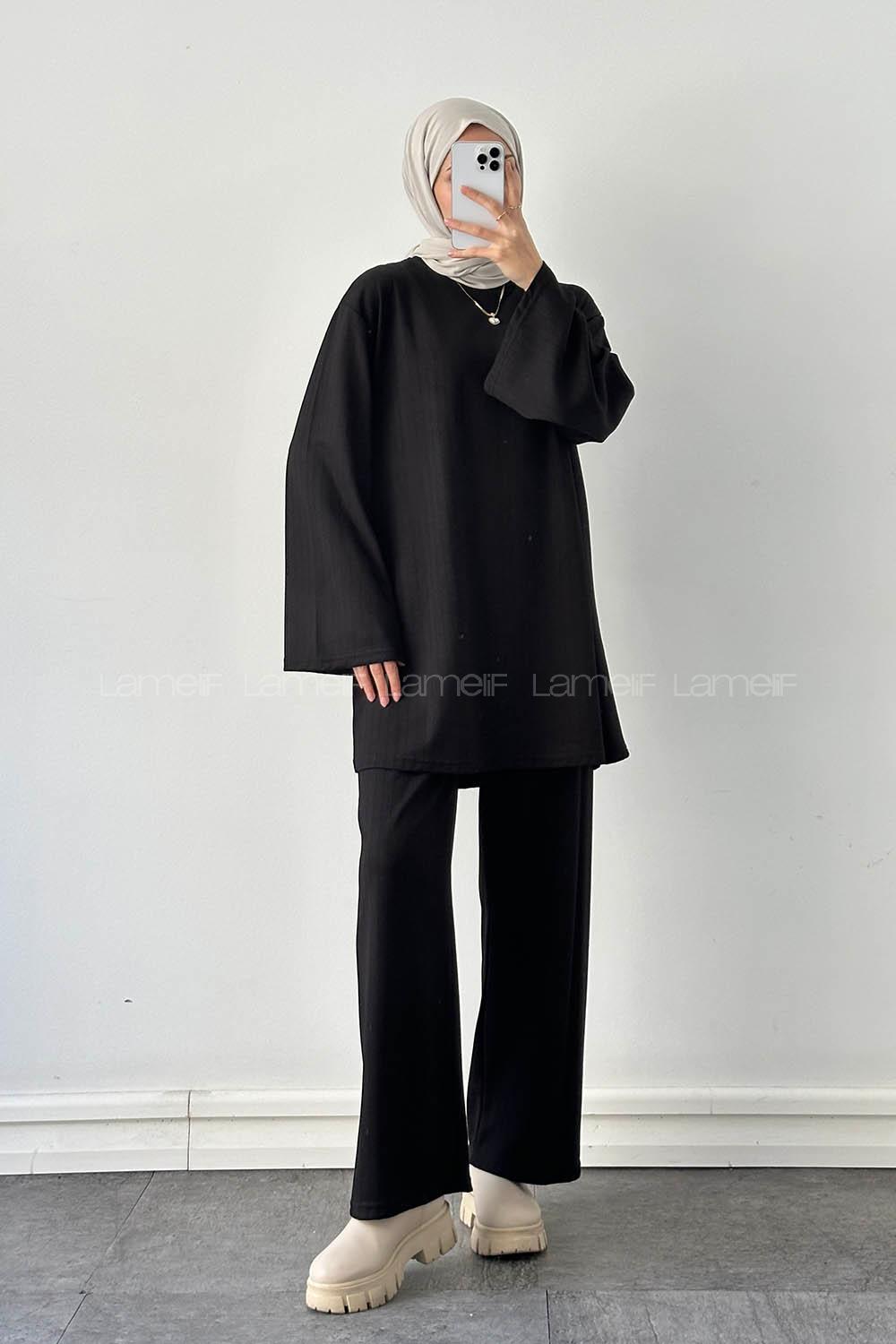 Lamelif Oysho Pantolonlu Takım Siyah