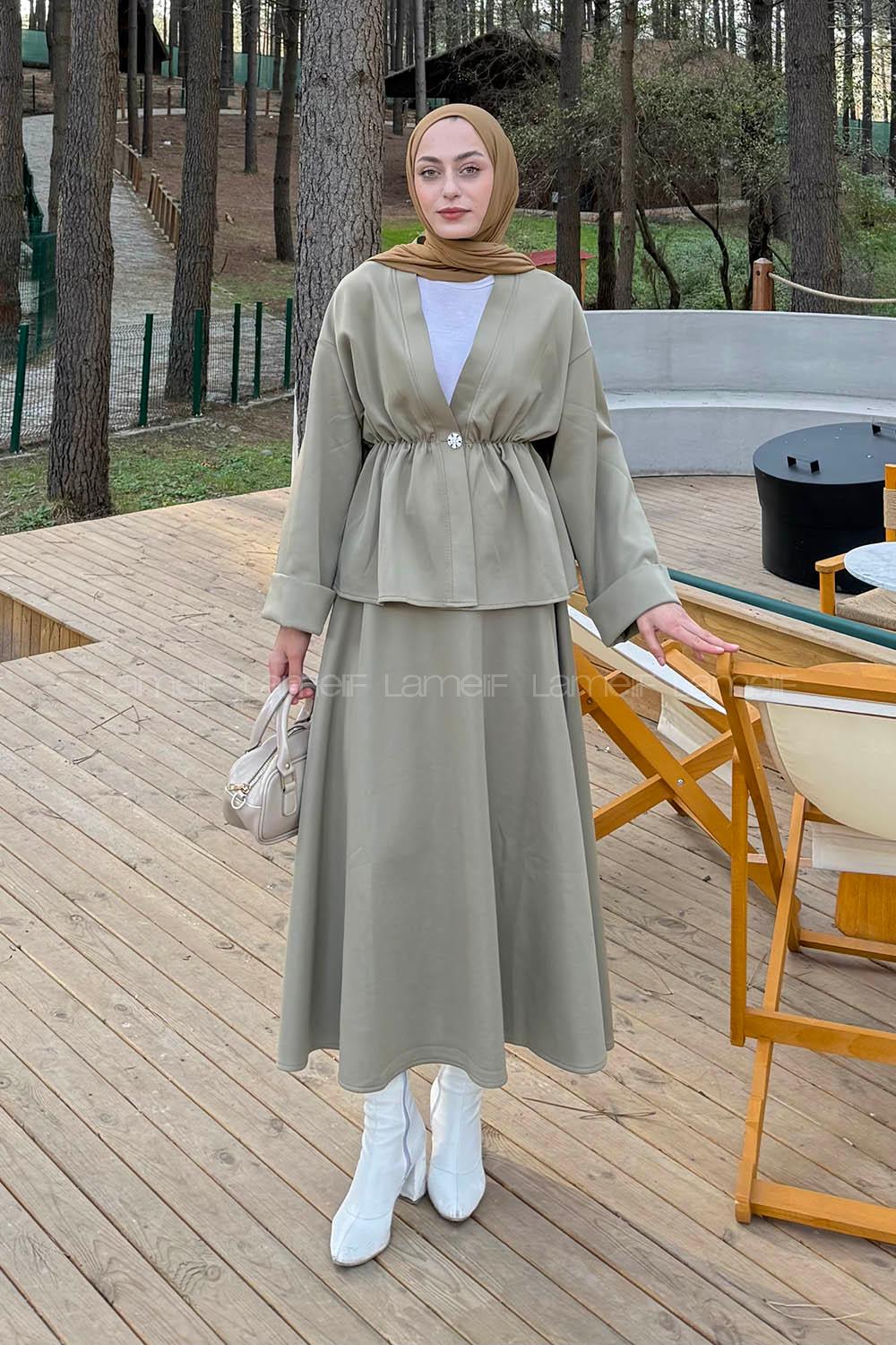 Lamelif Scuba Etekli İkili Takım Haki