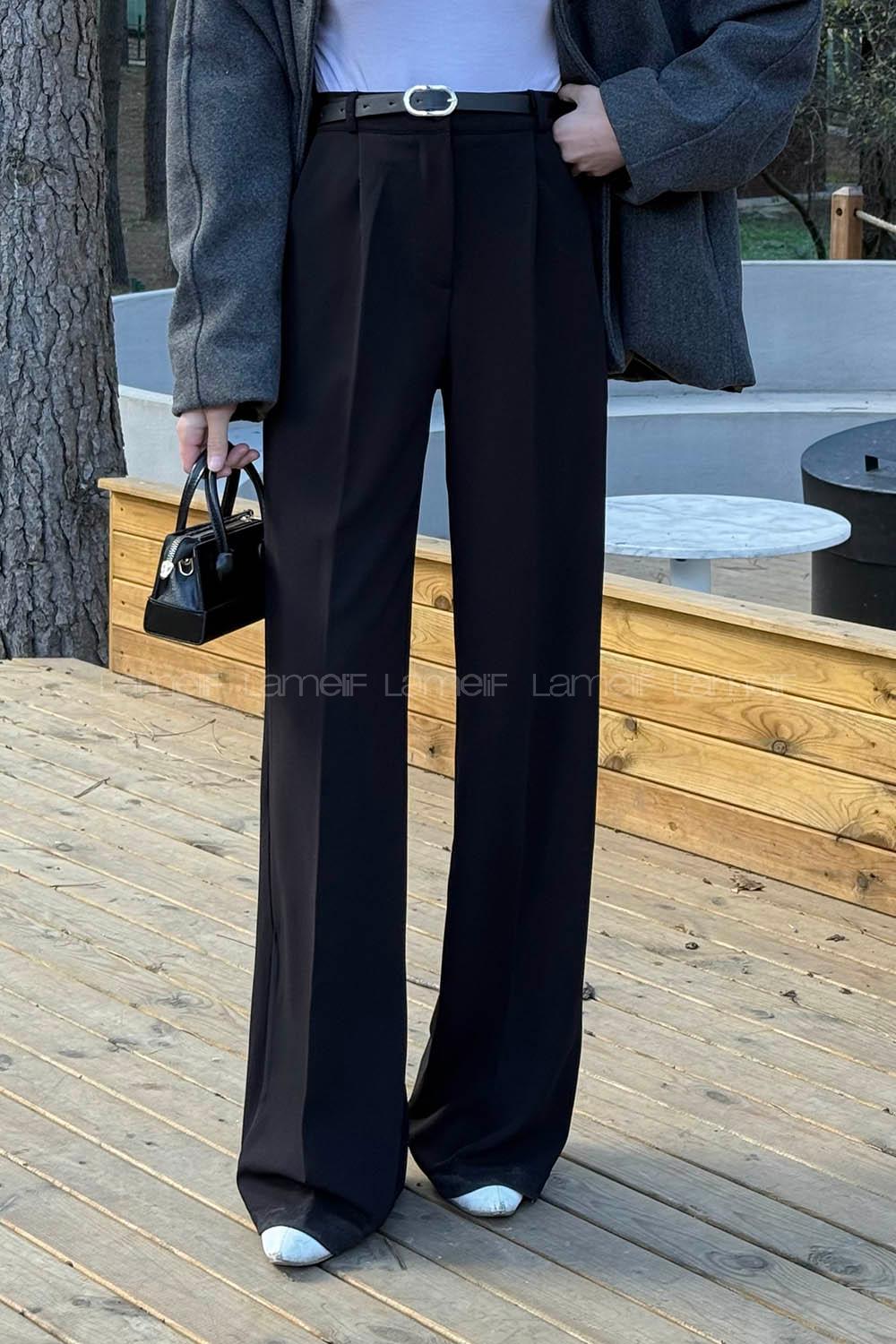 Lamelif Palazzo Pantolon Siyah