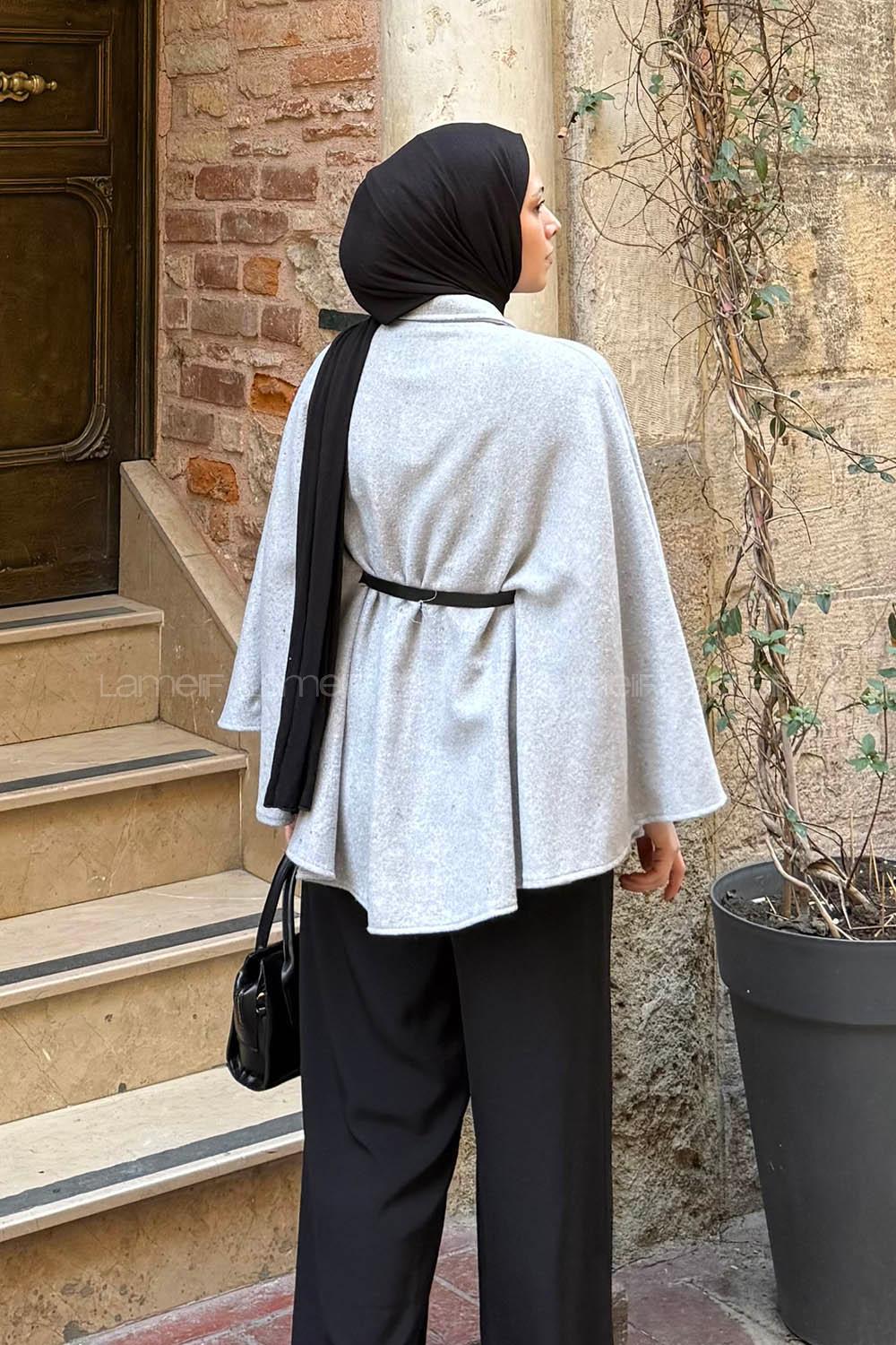 Lamelif Kemerli Panço Gri