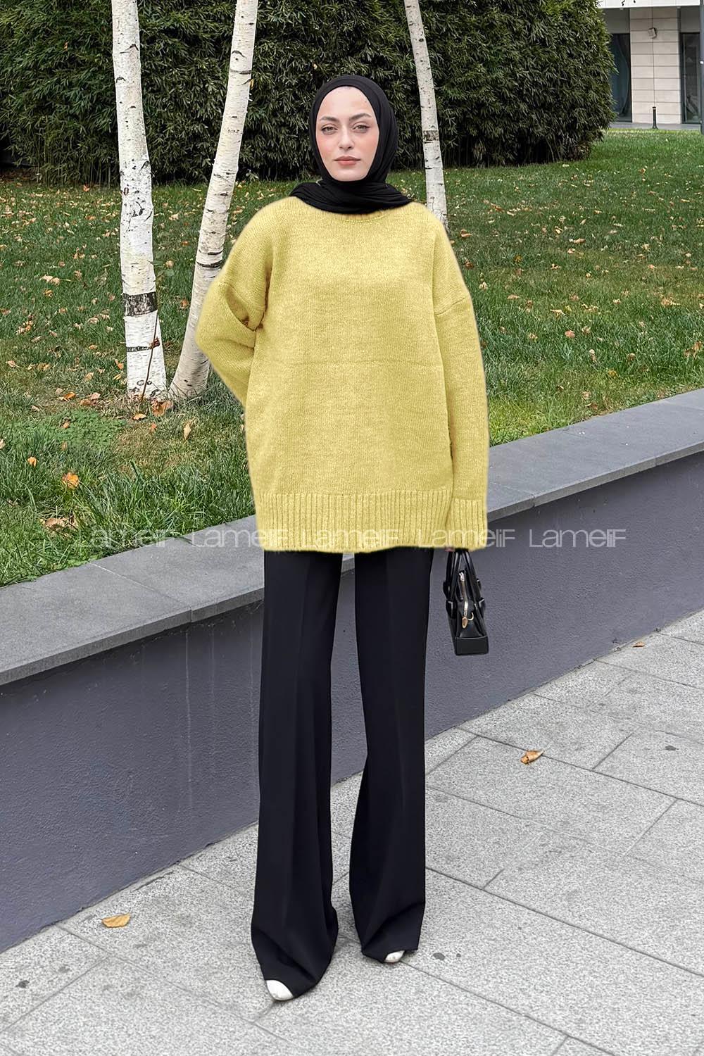 Yellow Turtle Neck Long Arm Jumper