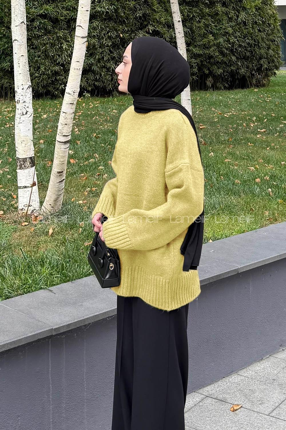 Yellow Turtle Neck Long Arm Jumper