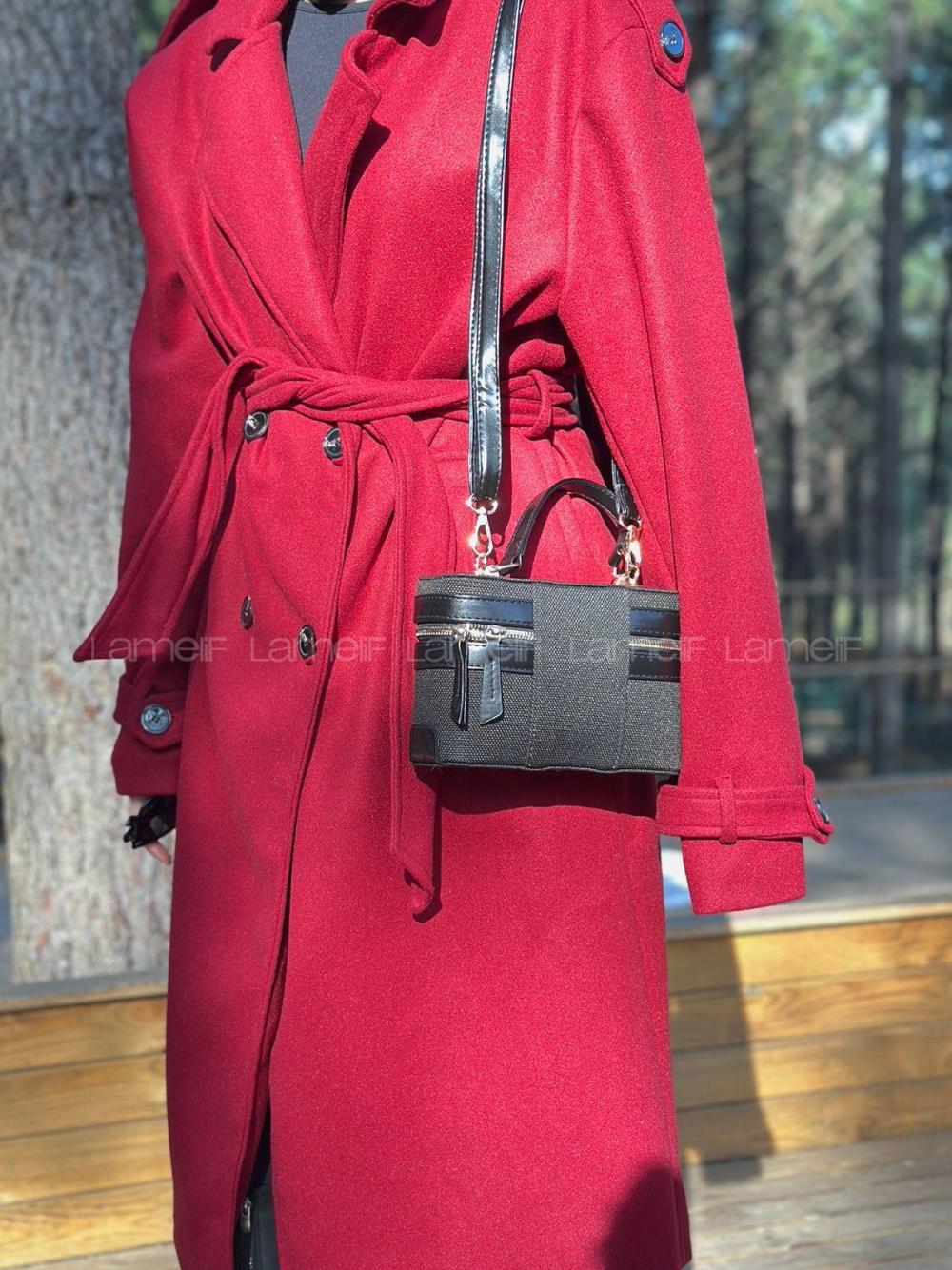 Lamelif Zara Model Hasır Sert Kutu El ve Omuz Çantası Siyah