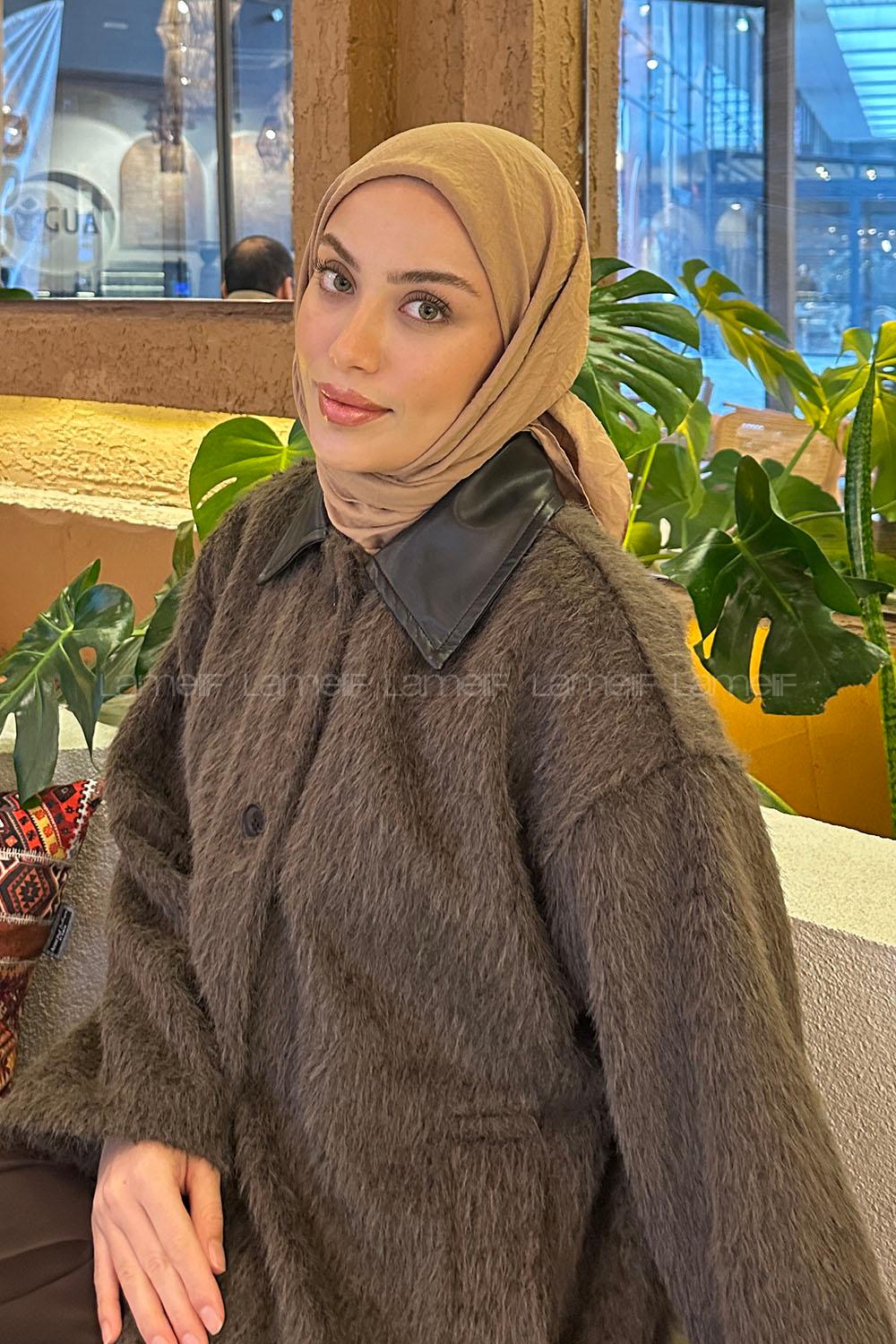 Lamelif Comfort Pamuk Eşarp Sütlü Kahve