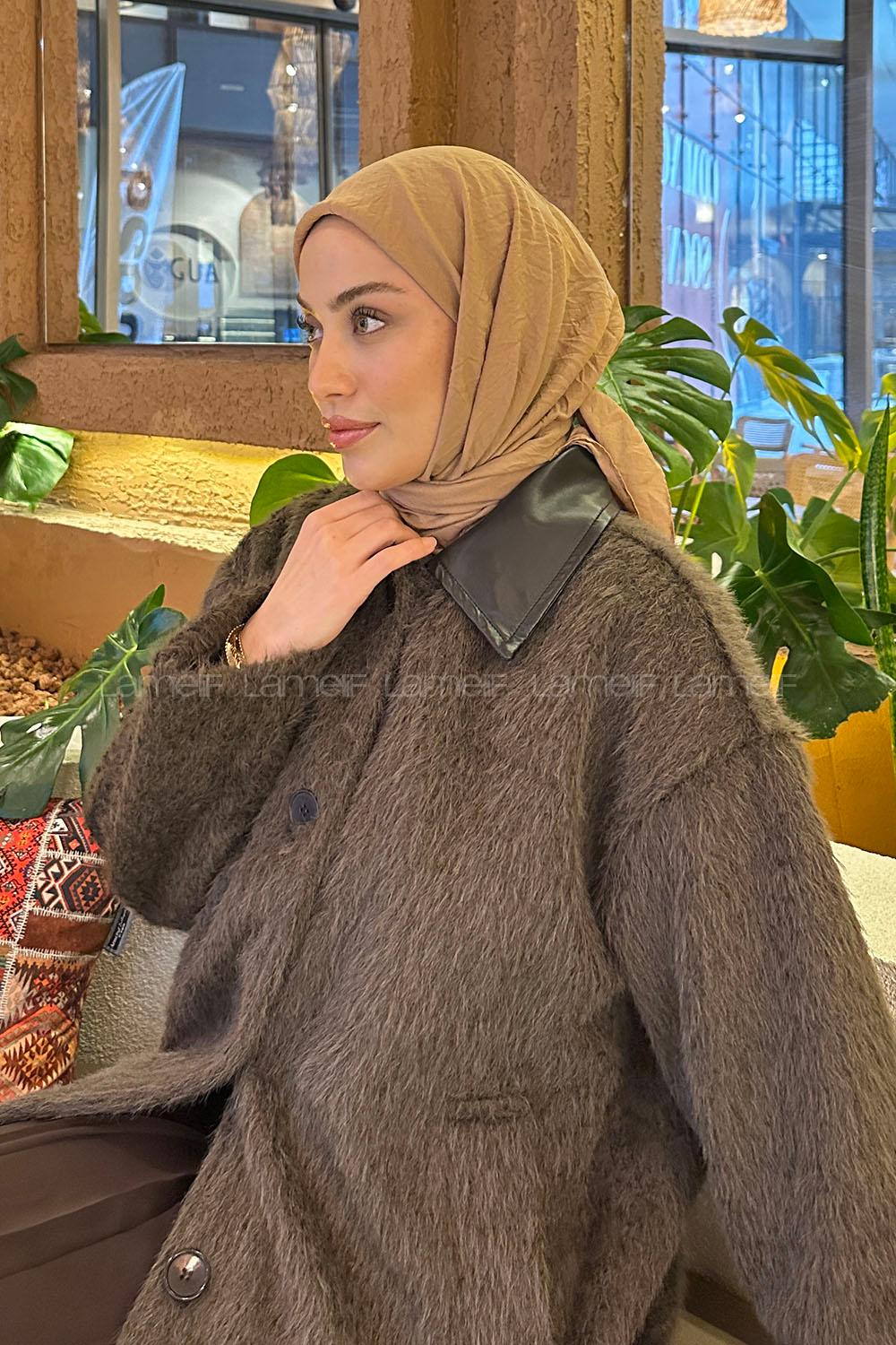 Lamelif Comfort Pamuk Eşarp Sütlü Kahve