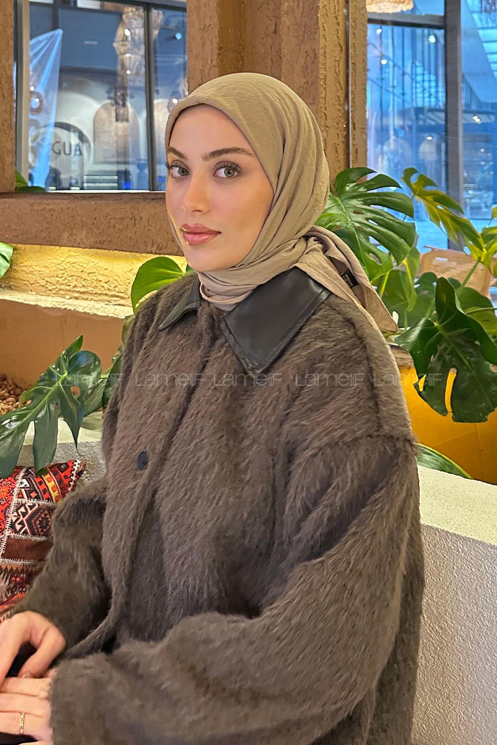 Lamelif Comfort Pamuk Eşarp Toprak