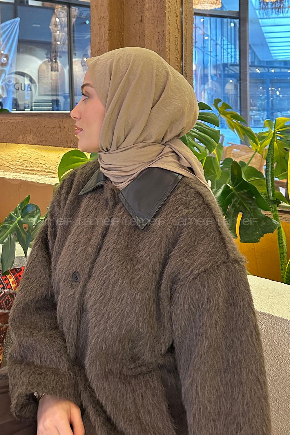 Lamelif Comfort Pamuk Eşarp Toprak