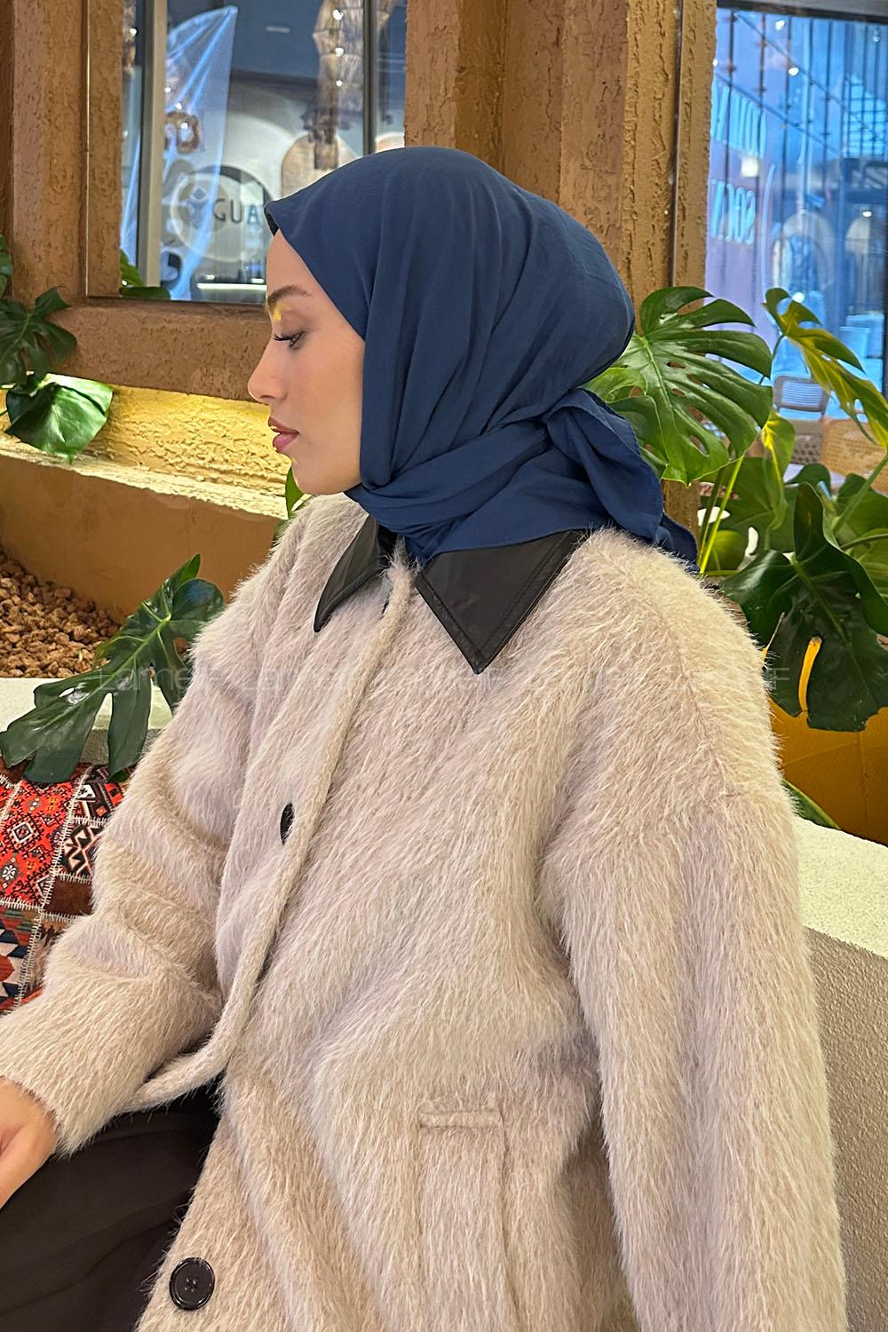 Lamelif Soft Touch Eşarp Gece Mavisi