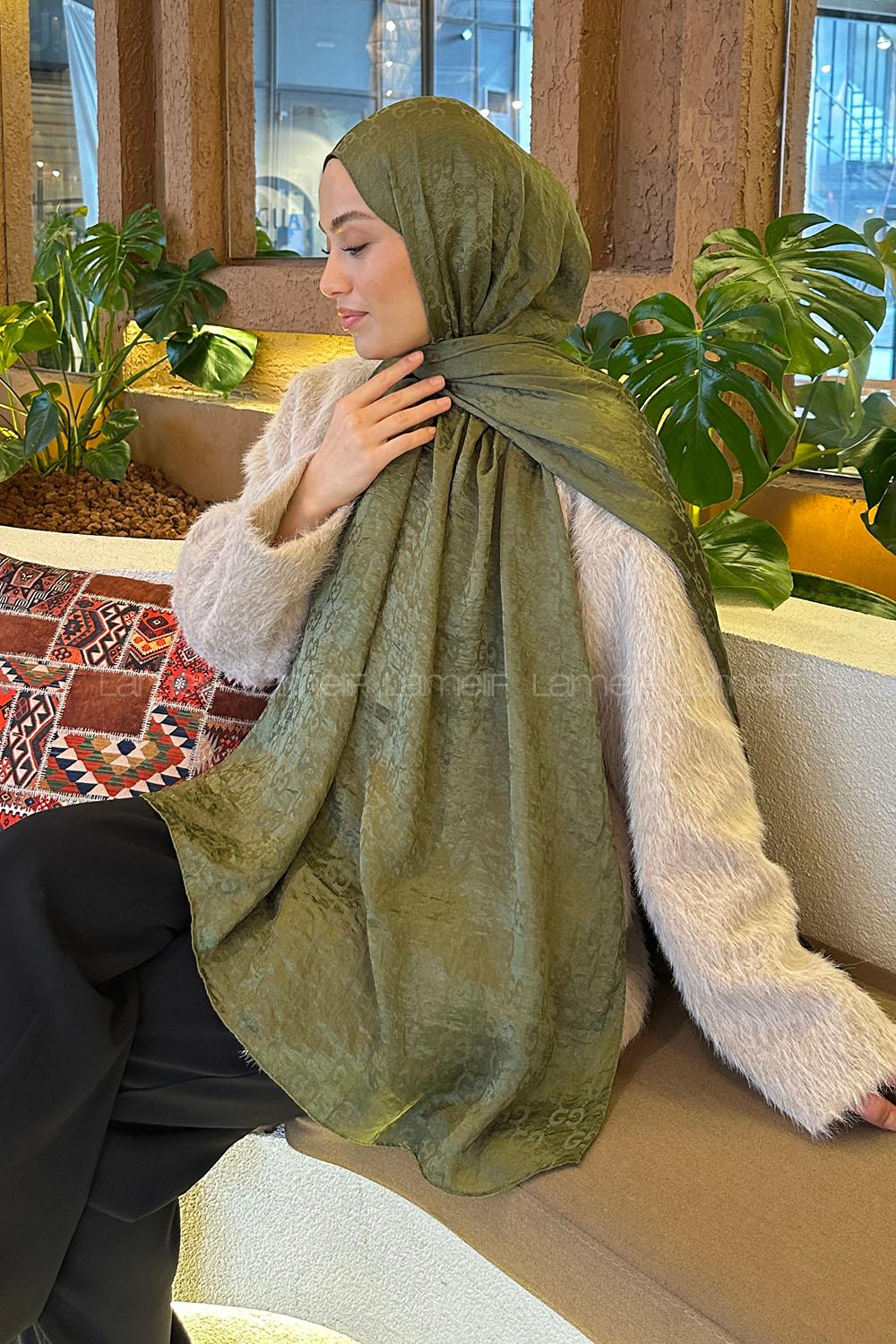 Lamelif  G Desen Ayrobin Floş Jakar  Şal Adaçayı