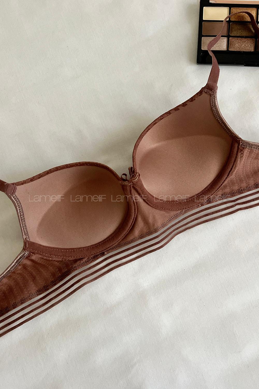Lamelif Detaylı Push Up Sütyen
