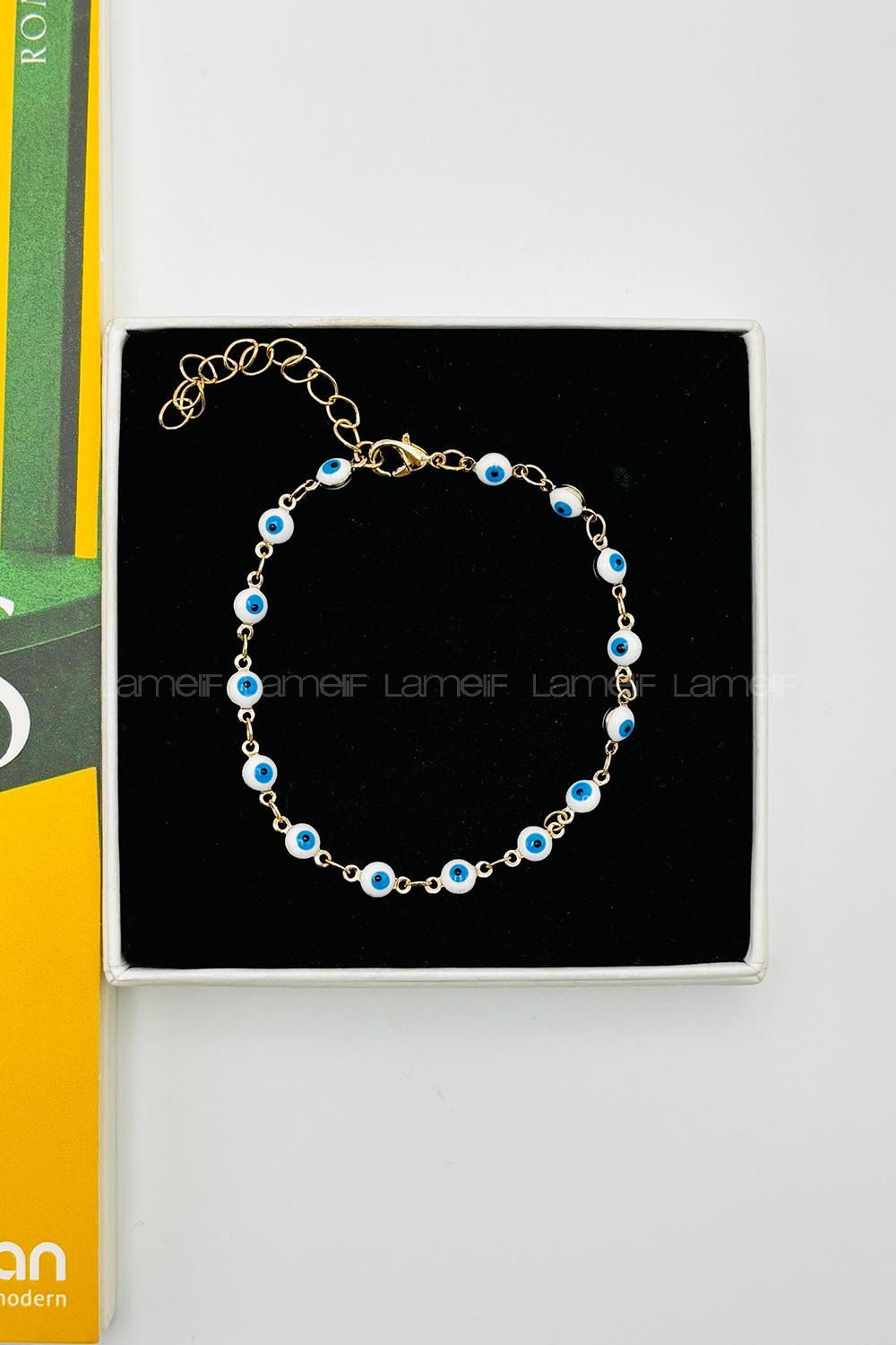 White-3 Without Accessories Gold Straight Wristband