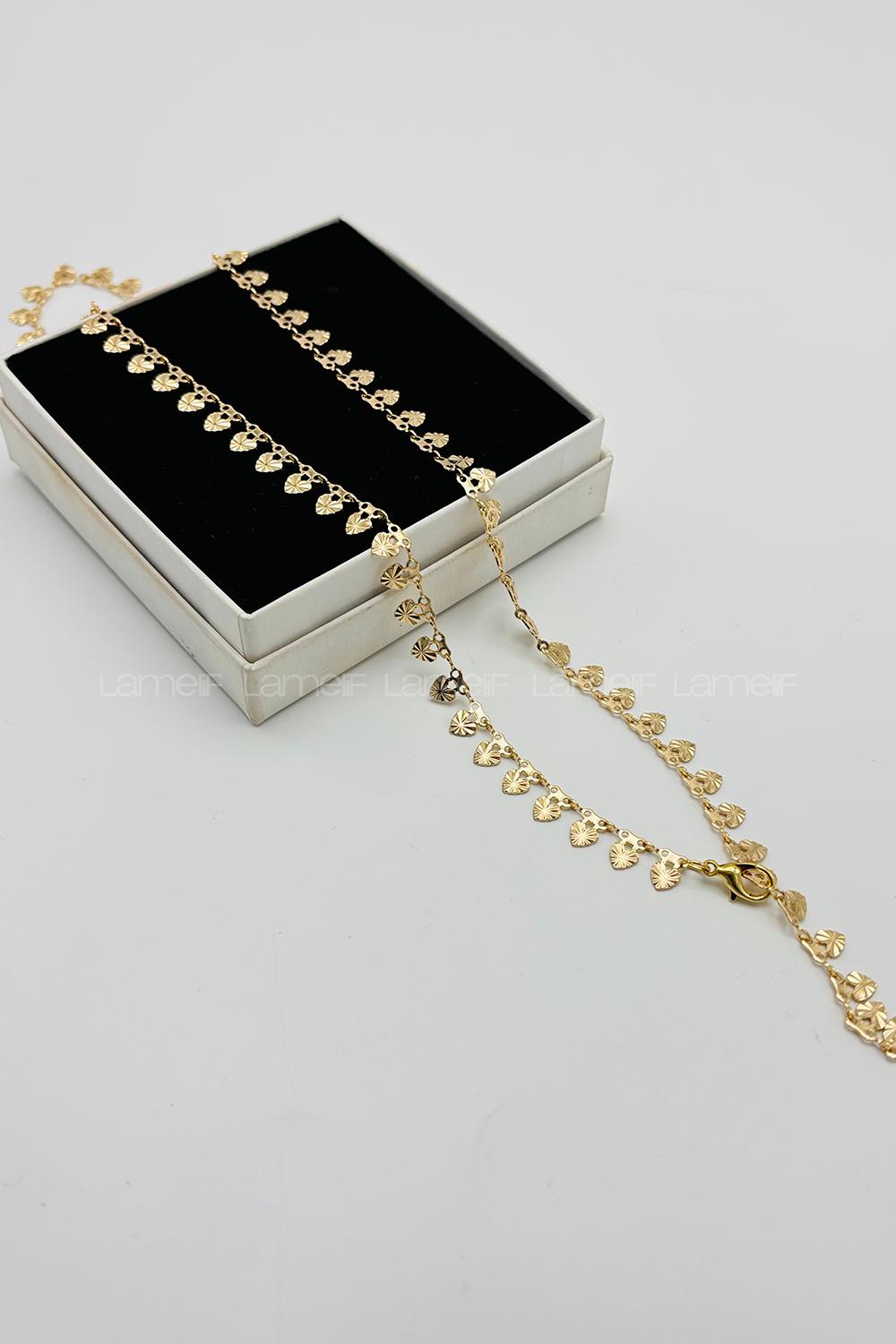 Lamelif Gold Kalp Y Kolye