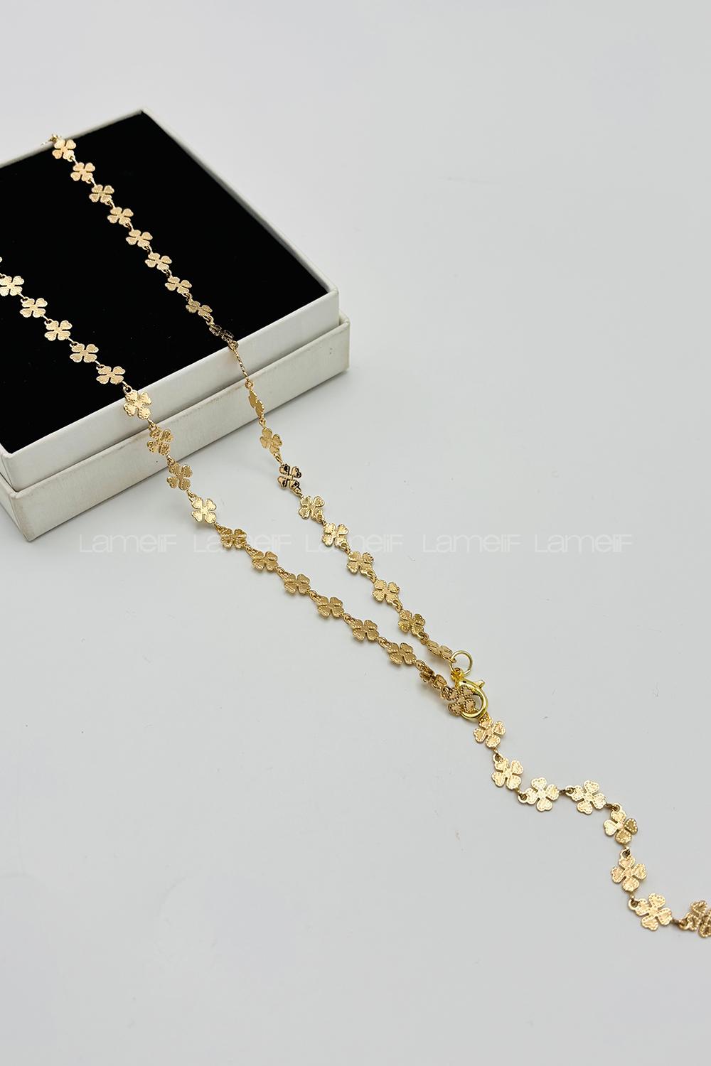 Lamelif Gold Yonca Y Kolye