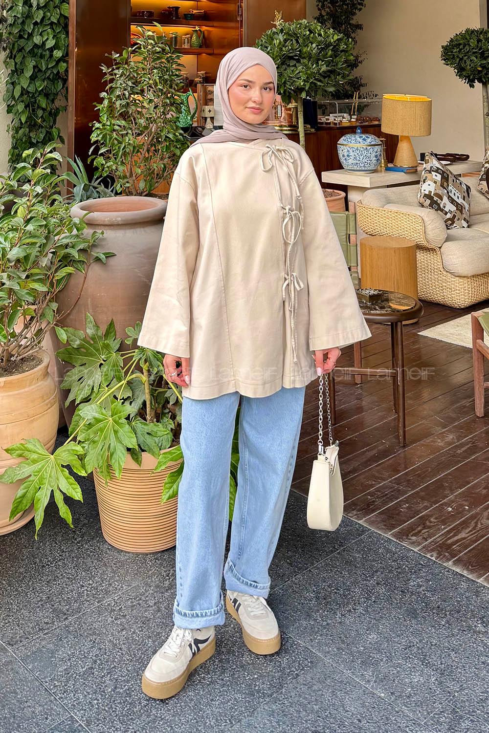 Stone Long Arm Cotton Kimono