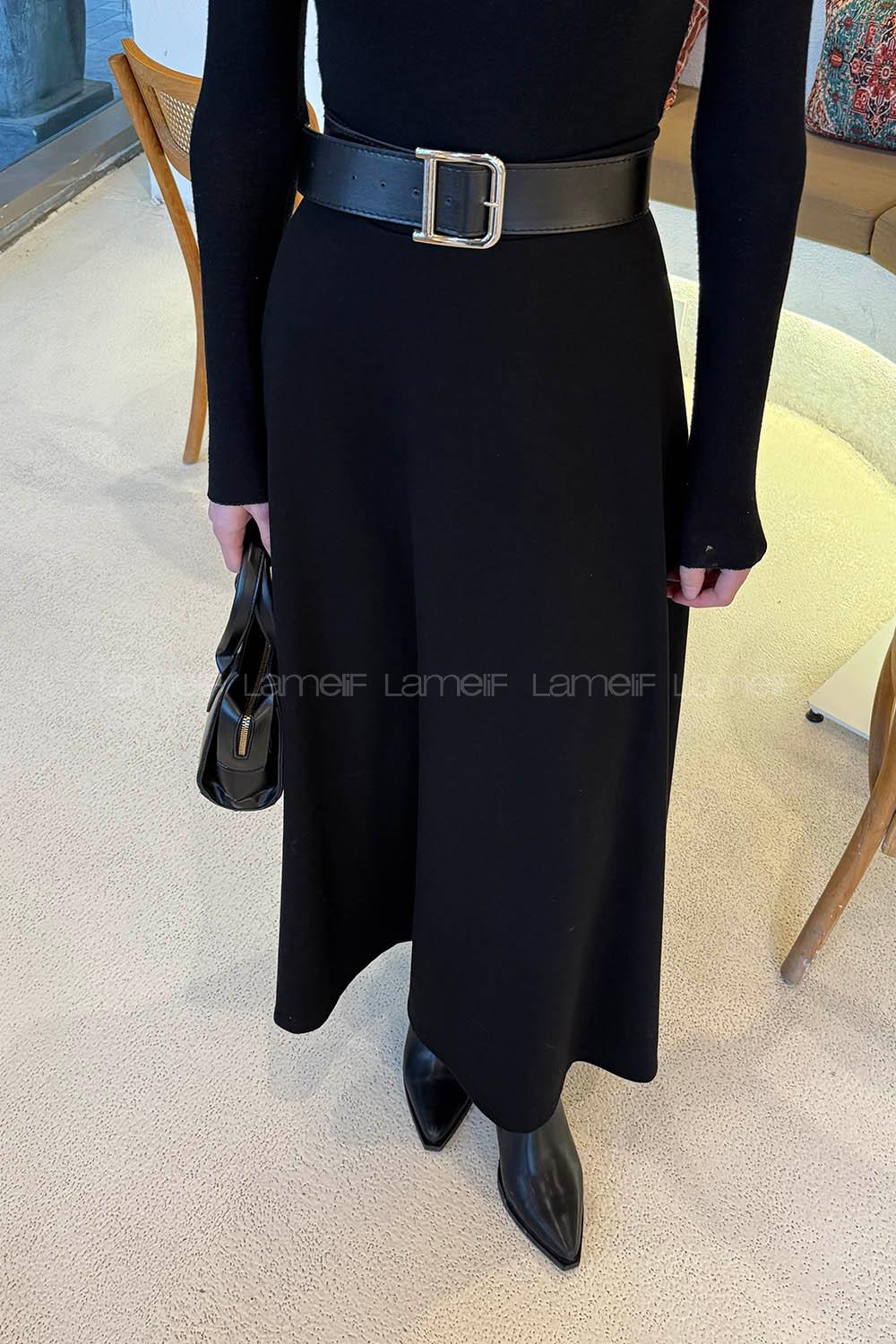 Black Oysho Flared Skirt Skirt