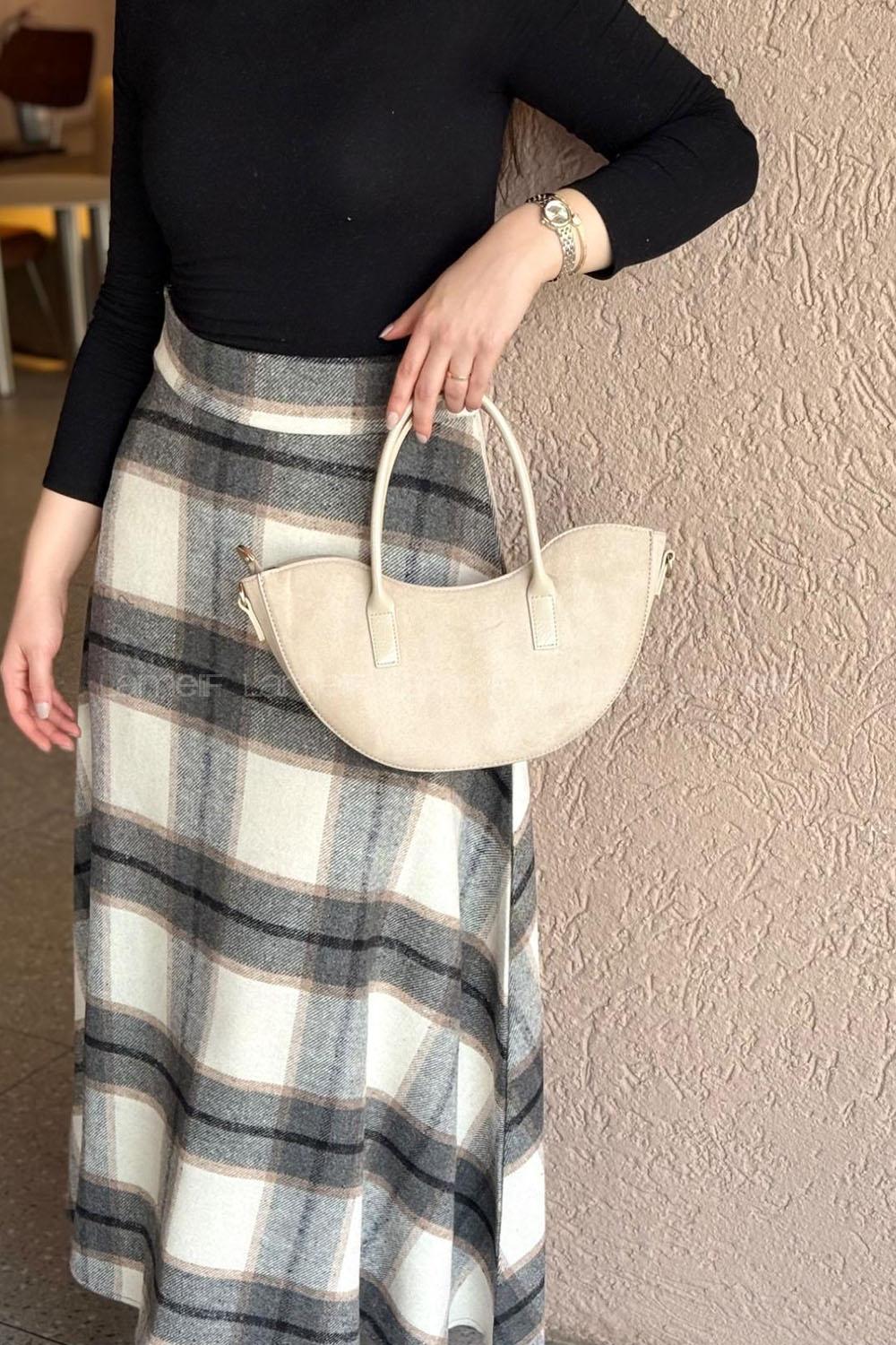 Lamelif Fora Süet Model Kadın Çapraz Çantası