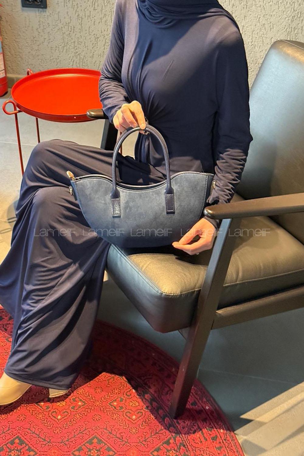 Lamelif Fora Süet Model Kadın Çapraz Çantası